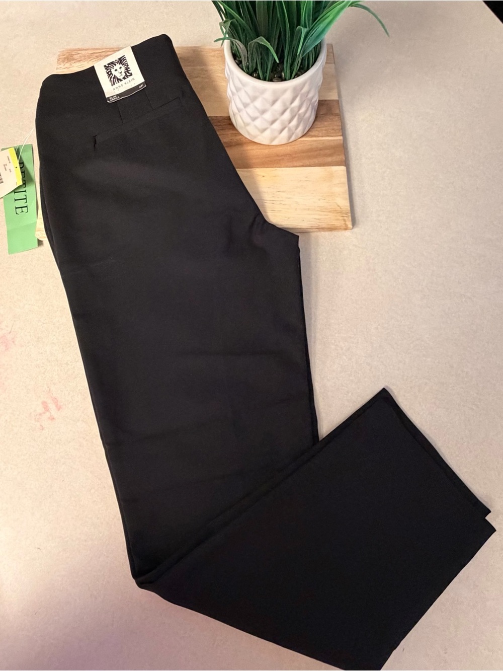 Anne Klein slim black dress pants